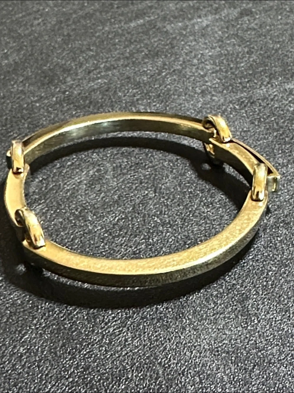 Michael Kors Gold Tone Status Link Horsebit Bangle Bracelet